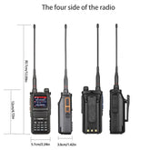 Radtel RT-470X Full Band Ham Radio 256 Channel Air Band Two Way Radio USB-C Black / USB Plug Walkie Talkie